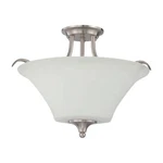 Luminance Semi Flush Mount Darby 3-LIGHTS 100W Bright Satin Nickel F18046-80. Fixed Price $99.99.