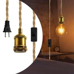 Vintage Plug Pendant Cord, 16.7 Ft Farmhouse Hanging Lights With Plu.... Fixed Price $24.13.
