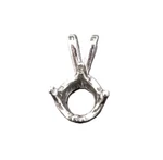 Round 4 Prong Standard Pendant Setting Sterling Silver. Fixed Price $8.00.