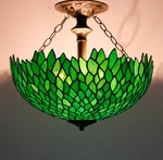 Tiffany Vintage Style Pendant Lamp Green Wisteria Stained Glass Ceiling Light. Fixed Price $271.88.