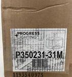 Progress Lighting Gilliam 13 In. 3-LIGHT Black Semi-flush Mount Clear Glass. Fixed Price $119.99.