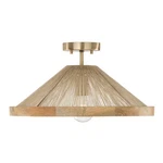 Capital Lighting 252811 Maya 19"W Semi-flush Ceiling Fixture / Brass. Fixed Price $258.00.