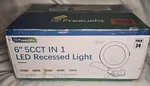 Freelicht White 6 Inch 1050LM 5CCT Led Dimmable Recessed Light 24 Pack. Fixed Price $30.00.