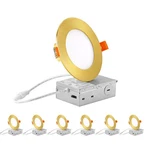 Zyc Recessed Lighting 4 Inch - 6PACK 9W 800LM High BRIGHTNESS,5CCT 2700K/3000.... Fixed Price $101.55.