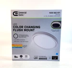Commercial Electric 9" Led Color Changing Flush Mount Ceiling Light. Fixed Price $17.37.