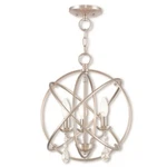 Livex Aria 3 Light Convertible Mini Chandelier/ceiling Mount, Nickel 40904-91. Fixed Price $219.96.