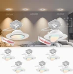 Lightdot Pack 6" Led Gimbal Recessed Lighting 360+90 3CCT Selectable White. Fixed Price $35.99.