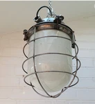 Russian Ship-style Hanging Seagull Pendant Light Milky White Globe Glass. Fixed Price $186.00.