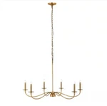 Z-lite Arrington Chandelier 6 Light 42" Rubbed Brass Finish. Fixed Price $410.00.