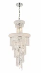 Foyer Dining Room Kitchen Chrome Crystal Chandelier Spiral Modern Light Fixture. Fixed Price $976.97.