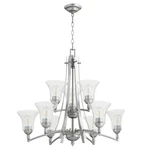 Quorum Aspen Light Chandelier, Classic Nickel/clear Seeded 6177-9-64. Fixed Price $299.99.