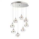 ET2 E24598-93PC Swank 8-LIGHT 19" Wide Polished Chrome Pendant. Fixed Price $1623.99.