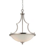 Cal Lighting Barrie Metal Pendant, Steel/frosted, 26.5" FX-3531-1P. Fixed Price $412.00.