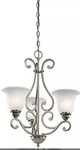 Kichler Lighting Camerena 100W 3-LIGHT Chandelier Brushed Nickel. Fixed Price $114.99.