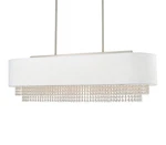 Livex Lighting 51126 Nickel Carlisle 5-LIGHT 41"W Crystal Linear Chandelier. Fixed Price $849.96.