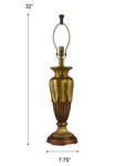 SR136-DALE Tiffany Metal 7.75 X 32 Golden Leaf Base (REC-18"D Lamp). Fixed Price $79.99.