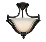 Z-lite 703SFC Black Lagoon 3-LIGHT Bowl Shaped Pendant With Matte Opal Shade. Fixed Price $199.20.