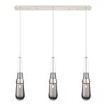 Innovations Milan 3LT 4" Cord Linear Pendant, Pn/smoke 123-452-1P-PN-G452-4SM. Fixed Price $1093.40.