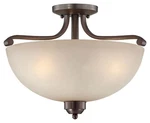Three Light Semi Flush Mount Harvard Court Bronze (plated) By Minka-lavery. Fixed Price $145.00.