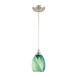 Elk 85351/1 Caress 5'' Wide 1-LIGHT Pendant Satin Nickel Mini New. Fixed Price $161.00.