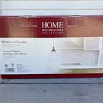 Home Decorators Collection 1-LIGHT White Swirl Pendant Hanging Ceiling Lighting. Fixed Price $10.00.