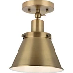 Hinton Collection 1-LIGHT Brass Vintage Flush Mount Ceiling. Fixed Price $40.99.