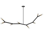 Dainolite MOR-608HP Morgan Light 60"W Abstract Chandelier Black. Fixed Price $340.00.