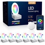 Peteme Smart Led Recessed Lighting 4 Inch, Ic Rated Etl Certified Ultrathin C.... Fixed Price $212.96.