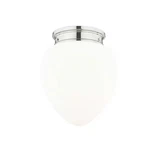 Z-lite Gideon 12.5 In. Polished Nickel Flush Mount With Etched Opal Glass Shade. Fixed Price $79.30.