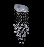 5-LTS Crystal Chandelier Chrome Finish With GU10 50W Bulbs, Modern Pendant Light. Fixed Price $280.00.