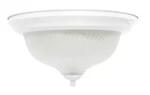 Hampton Bay 11 In. 2-LIGHT White Flush Mount Frosted Swirl Glass Shade 385 740. Fixed Price $14.99.