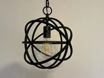 Antique Bronze Orb Pendant Light Industrial Farmhouse Sphere Chandelier. Fixed Price $16.00.