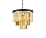Elegant Lighting 1201D20-GT/RC Sydney 9 20"W Crystal Mini Black. Fixed Price $1278.00.