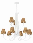 Matte White Nine Light Chandelier From The Kokomo Collection. Fixed Price $858.00.