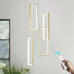Fdpby Modern Kitchen Island Dimmable Pendant Fixture Gold 4-LIGHT,. Fixed Price $250.69.