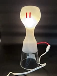 Vtg Ikea Schlager Hour Glass Accent/table Lamp Carl Ojersta White Frost. Fixed Price $39.00.