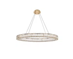 Elegant Lighting 3503D36G Monroe 36" W Gold Oval Led Crystal Linear Chandelier. Fixed Price $636.00.