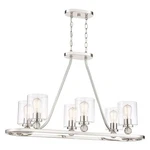Minka Lavery Studio 5, 6-LIGHT Linear Chandelier, 3086-613, Polished Nickel. Fixed Price $269.99.