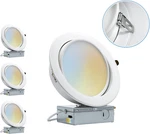 4-PACK 6" Dimmable Led Recessed Downlight 12W 5CCT Adjustable Ultra-thin. Fixed Price $134.99.
