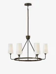 Hinkley Lighting Transitional Lewis Chandelier Black Oxide Via Lulu & Georgia. Fixed Price $600.00.