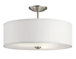Kichler Shailene 18 In. 3-LIGHT Brushed Nickel Semi-flush Mount Ceiling. Fixed Price $74.25.