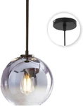 Modern Black Globe Pendant Light With Mercury Glass For Kitchen & Dining Room. Fixed Price $114.99.