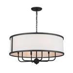 Textured Black Six Light Chandelier From The Heddle Collection. Fixed Price $644.99.
