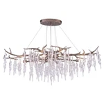 New Vaxcel HO231 Rainier 6 Light Silver, Crystal Waterfall Chandelier List $700. Fixed Price $385.00.