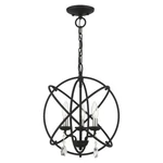 Livex Aria 3 Light Convertible Chandelier/semi Flush, Black 40904-04. Fixed Price $211.96.