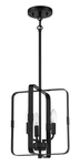 Flat Black Three Light Foyer Pendant From The Stowe Collection. Fixed Price $190.80.
