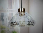 Lnc Anila Modern 9.8 In. 1-LIGHT Black And Plated Brass Pendant With Shade. Fixed Price $56.00.
