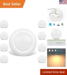 8 Packs 6 Inch Led Low Profile Recessed & Surface Mount Disk Light, Round, 15.... Fixed Price $97.51.