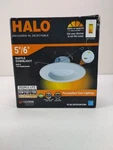 Halo RL56 5/6-INCH Selectable Cct Baffle Downlight, Dim-to-warm, Matte White. Fixed Price $25.95.