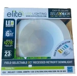 Elite REL637-1200L-DIMTR-120-5CCT-90-W-WH 5/6" Led Retrofit Baffle Trim. Fixed Price $31.95.